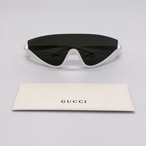 NEW GUCCI GG1650S 007 SHIELD WHITE GRAY UNISEX SUNGLASSES GUCCI - Picture 12 of 13